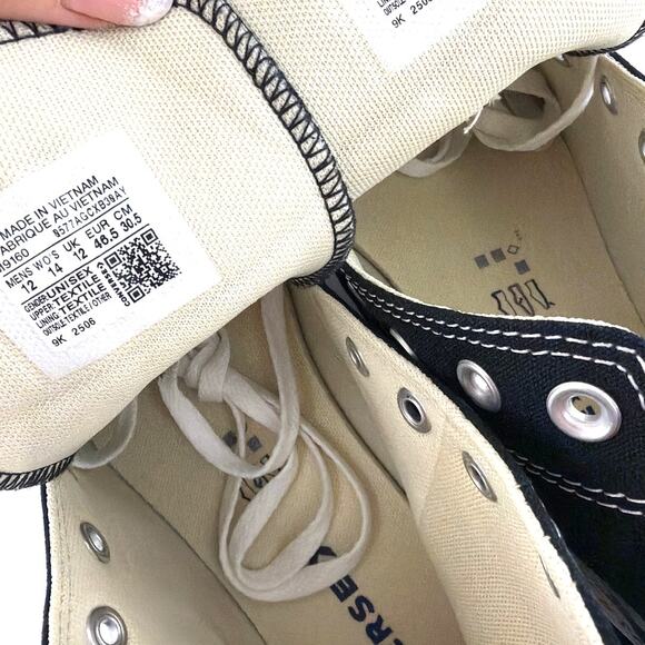 Converse Unisex Black Chuck Taylor All Star Canvas High Top Shoe Size W14 M12 - Picture 8 of 11